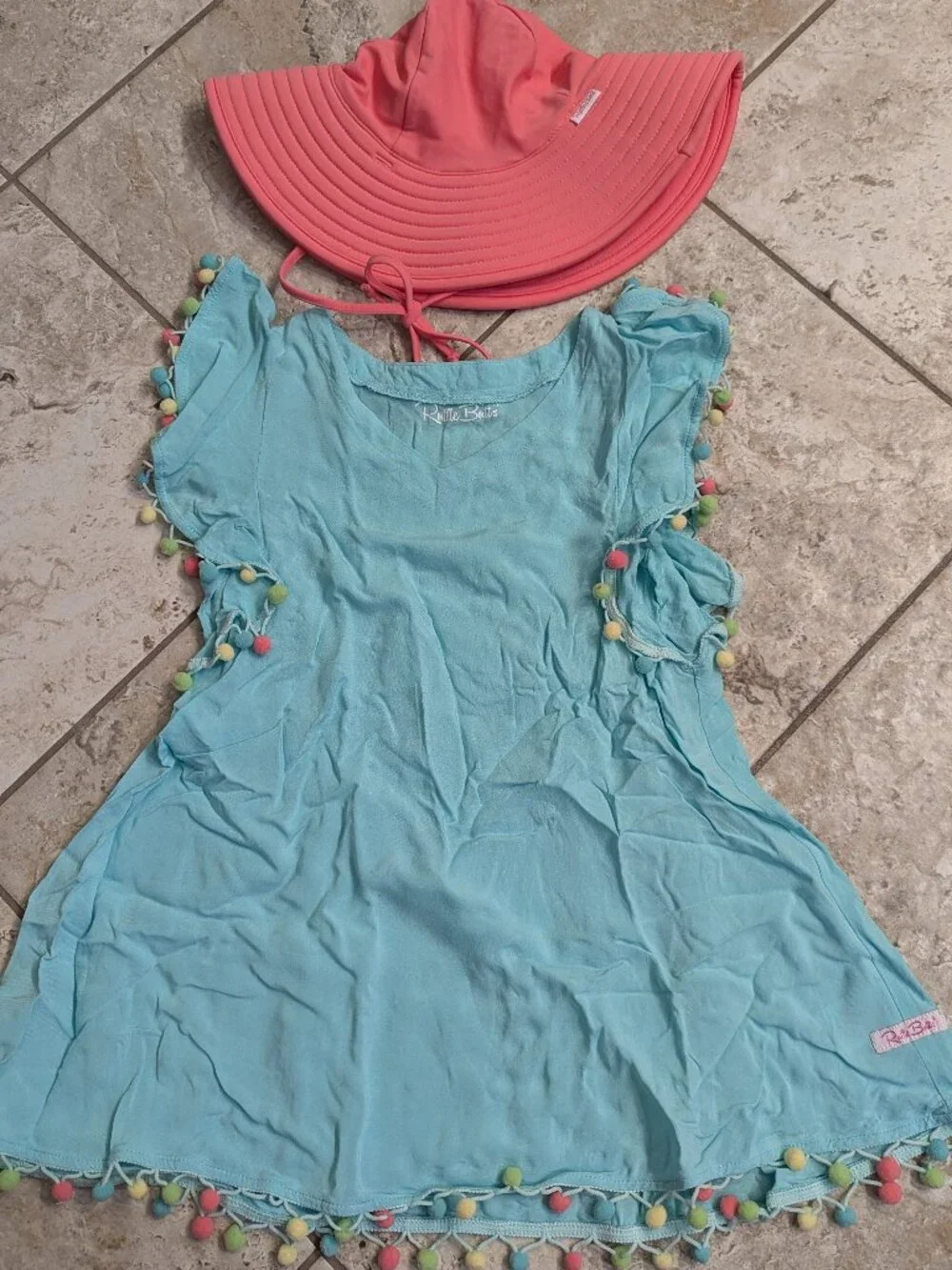 4T/5 Ruffle Butts swim cover up and hat